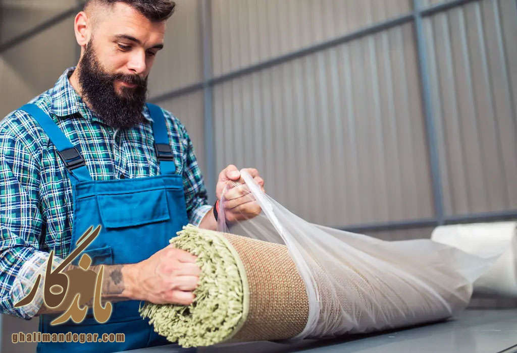 بسته بندی و تحویل به‌موقع فرشها